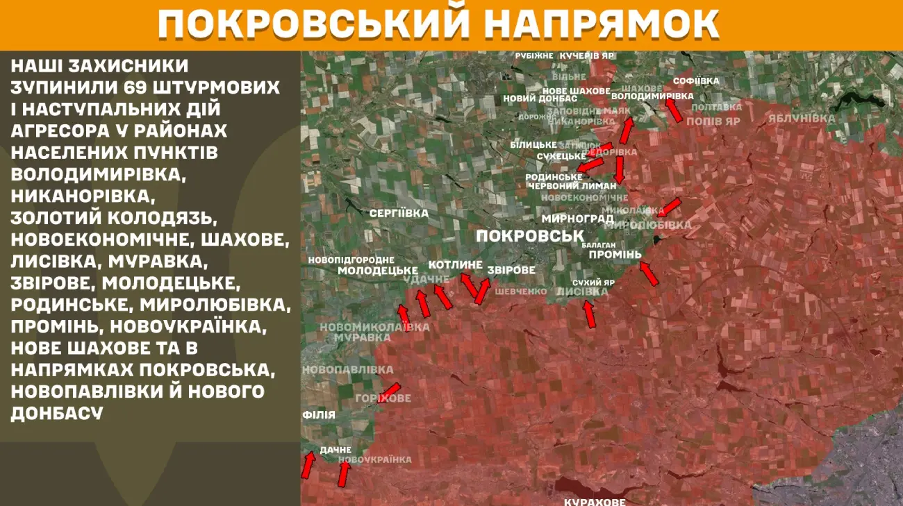 Генштаб: У середу на фронті було 184 бої, найгарячіше – під Покровськом