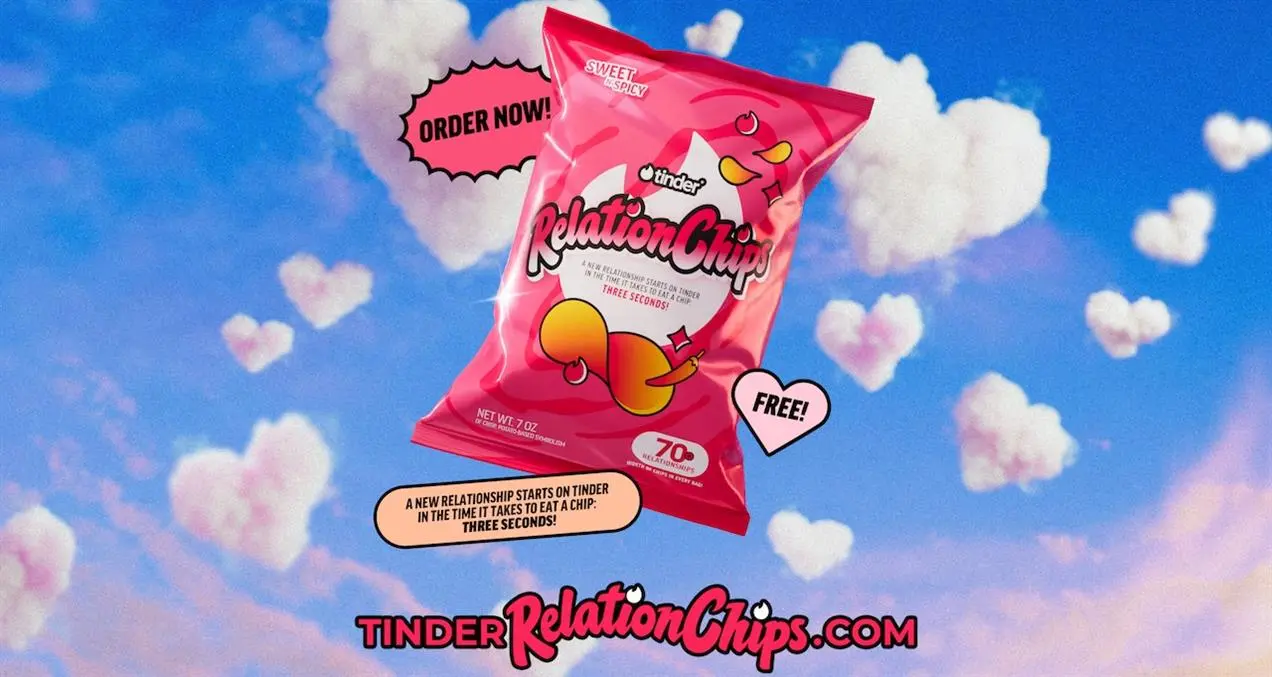 Tinder випустив фірмові чіпси RelationChips — і одразу розпродав партію