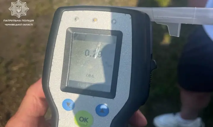 На Буковині затримали п'яного водія, який порушив ПДР