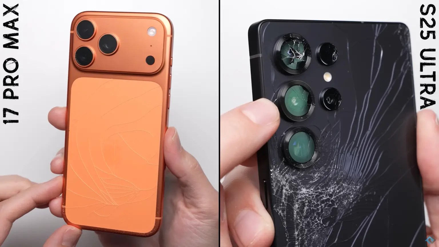 iPhone 17 Pro Max і Galaxy S25 Ultra порівняли в тестах на падіння: що сталося зі смартфонами
