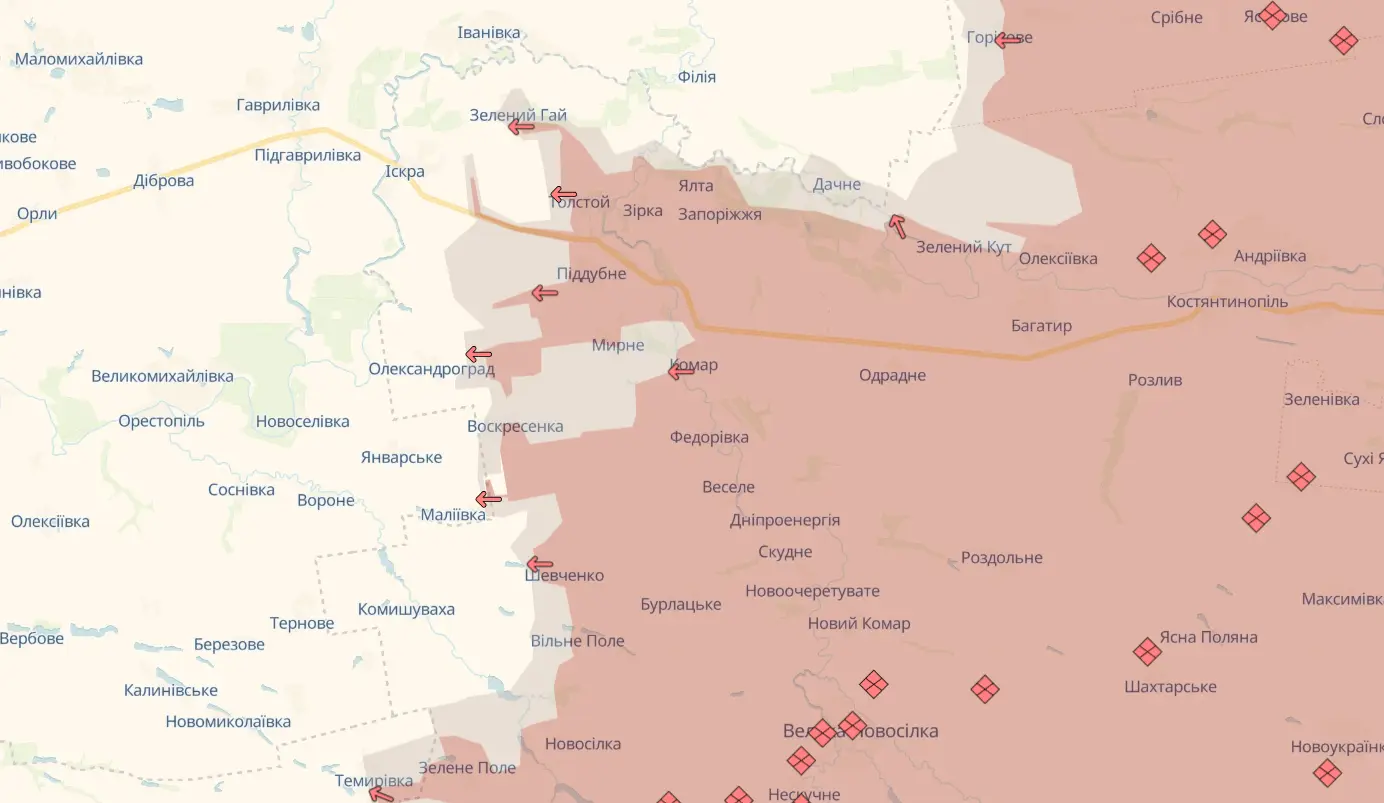 Карта бойових дій онлайн на сьогодні – 31 липня 2025 року