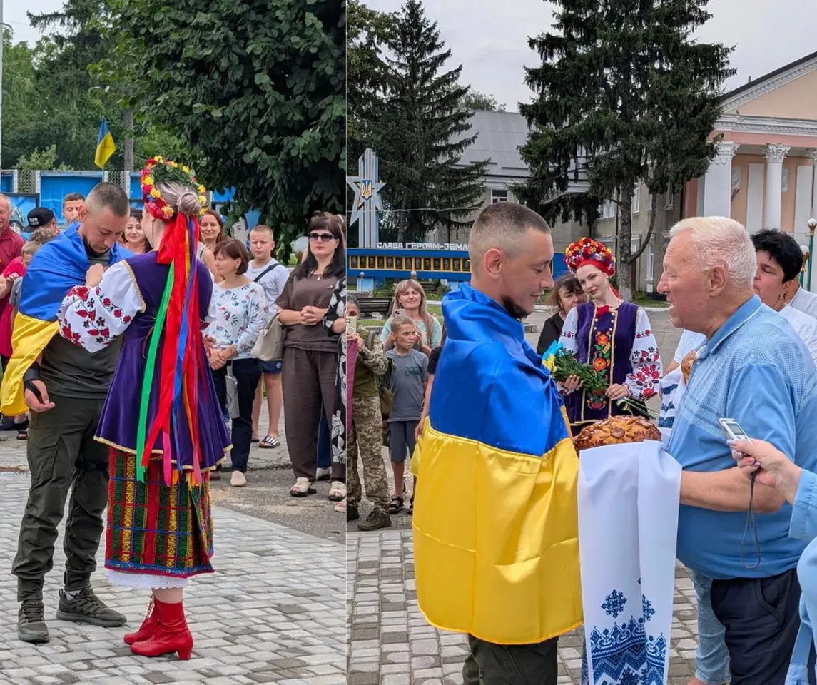 На Вінниччині односельчани та рідні зустріли вдома солдата після полону