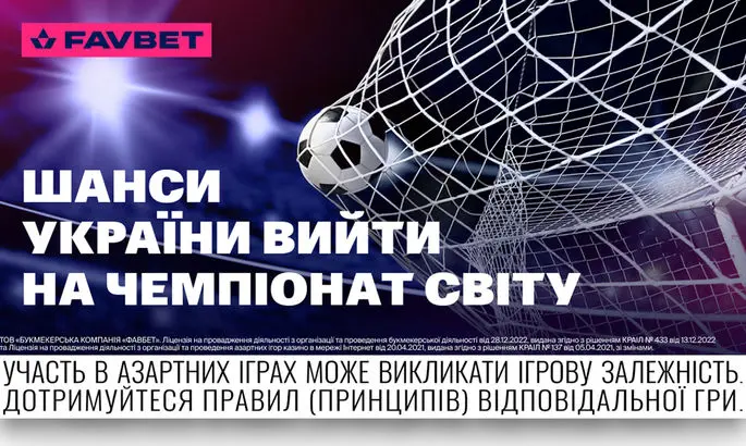 Букмекеры оценили шансы Украины выйти на чемпионат мира