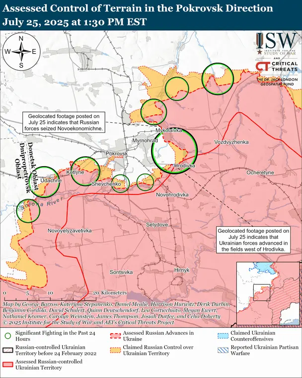 Ситуація в Покровську: в ISW повідомили про російських розвідників — де помічені (мапа)