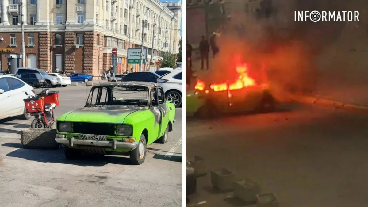 Врятував родину у 2022 році: що відомо про ВАЗ, який згорів на Вокзальній площі у Дніпрі