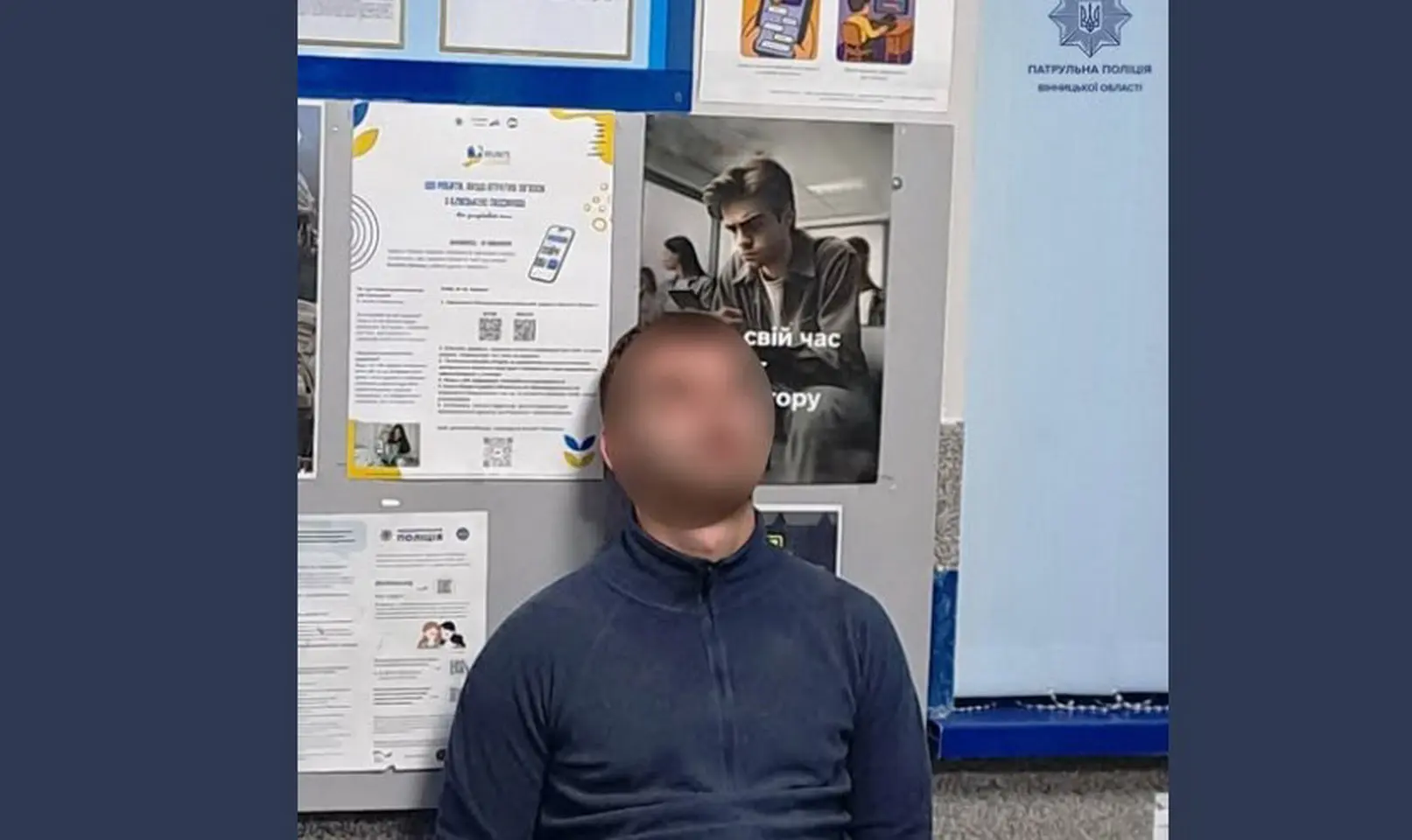 У Вінниці на дитмайданчику п’яний чоловік курив та провокував на бійку копів