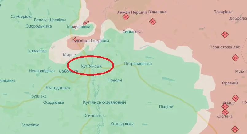 На якій відстані від Куп’янська армія РФ: інформація військової адміністрації