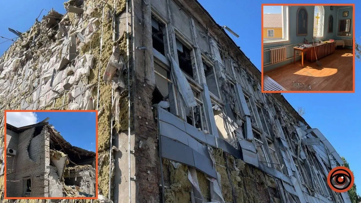 Побиті багатоквартирні будинки, церкви, спорткомплекс: фото з місць російської атаки у Кривому Розі