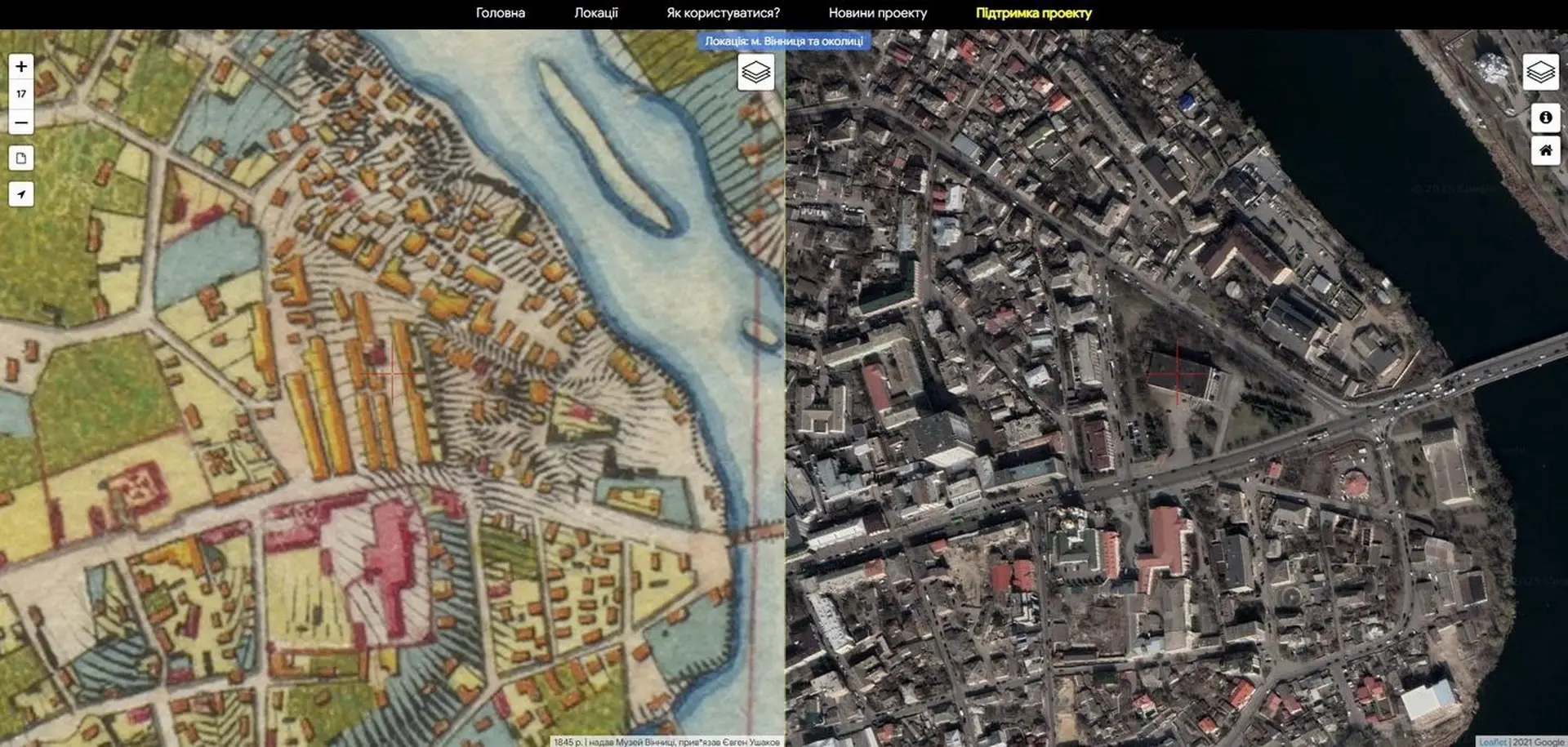 Минуле та сьогодення: на платформі OldMaps з’явилися історичні карти Вінниці