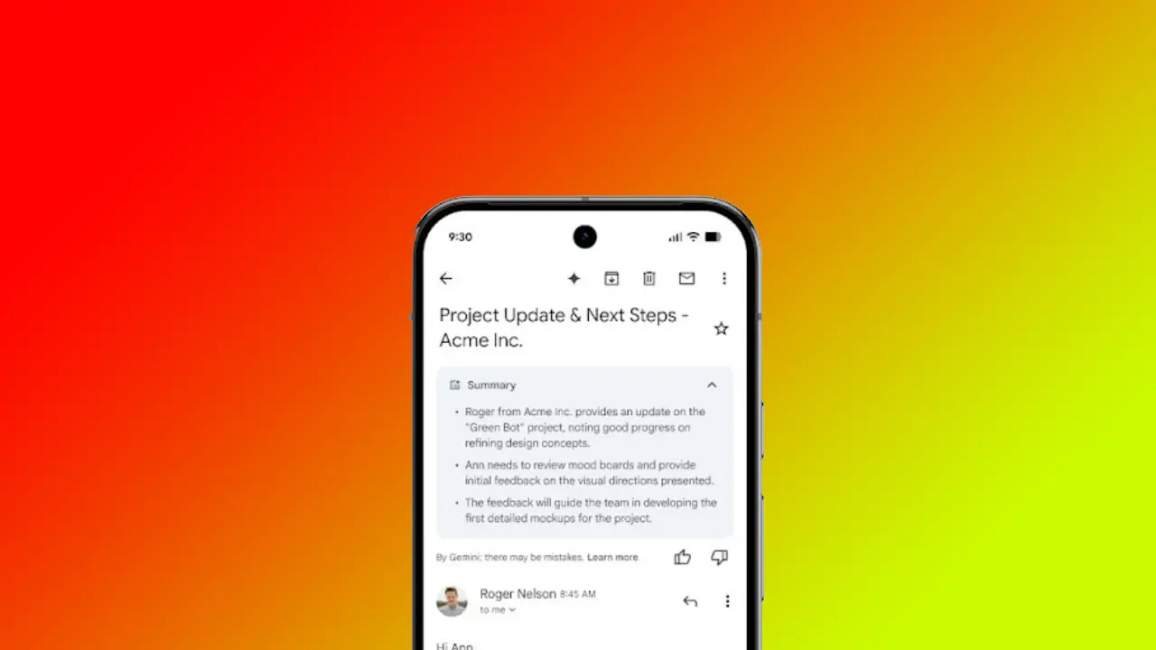 Gmail впроваджує автоматичні підсумки листів за допомогою Gemini