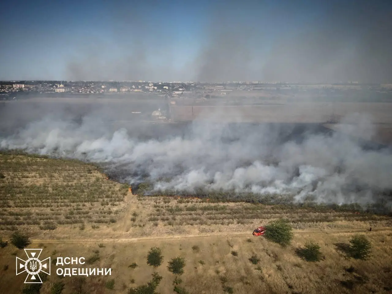 Вогнеборці декілька годин гасили масштабну пожежу в екосистемі під Одесою