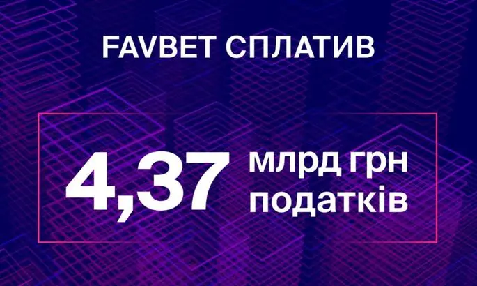 FAVBET заплатил 4,37 млрд грн налогов за первое полугодие 2025 года