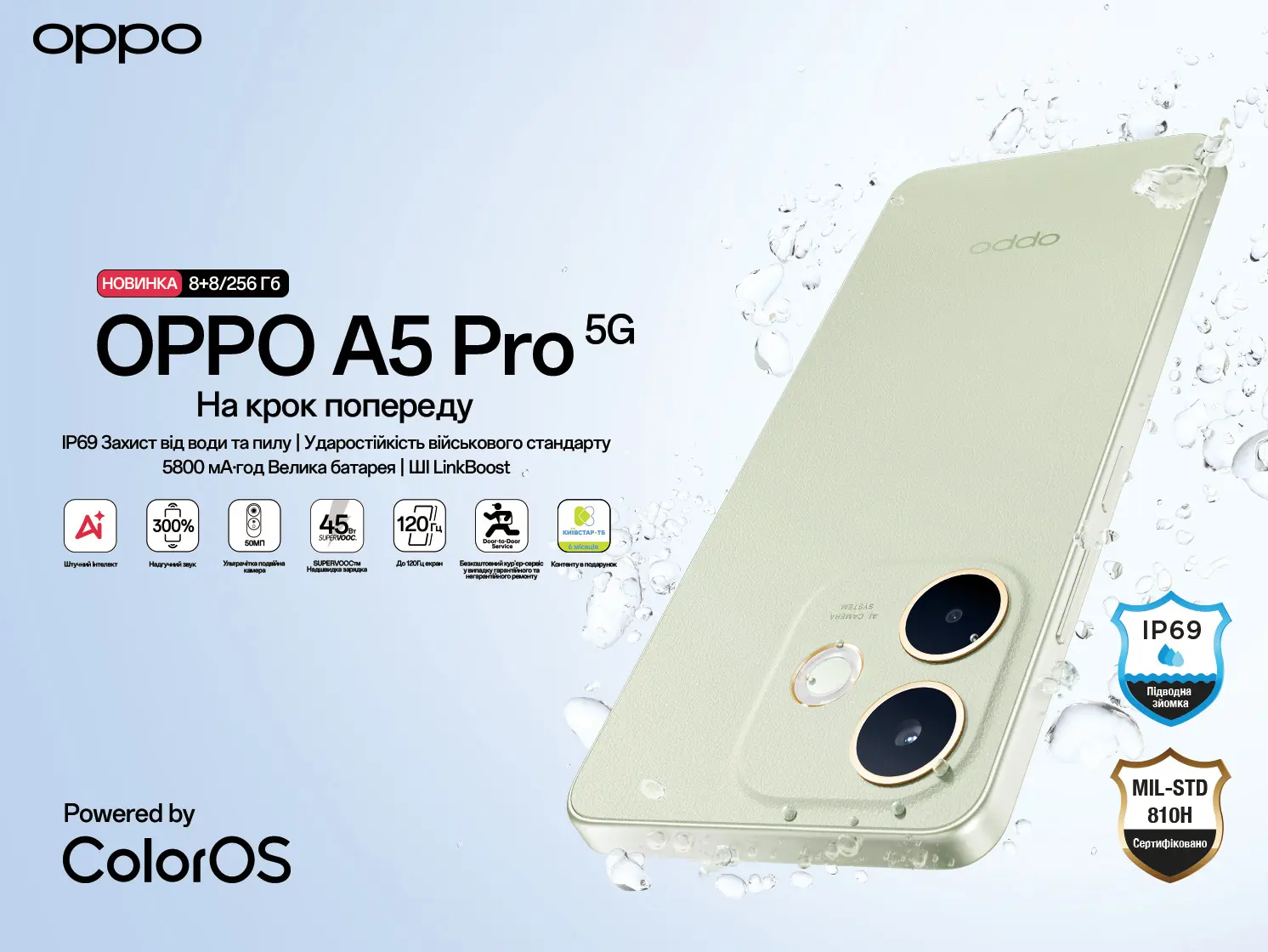 OPPO AED Україна представила новий смартфон OPPO A5 Pro 5G