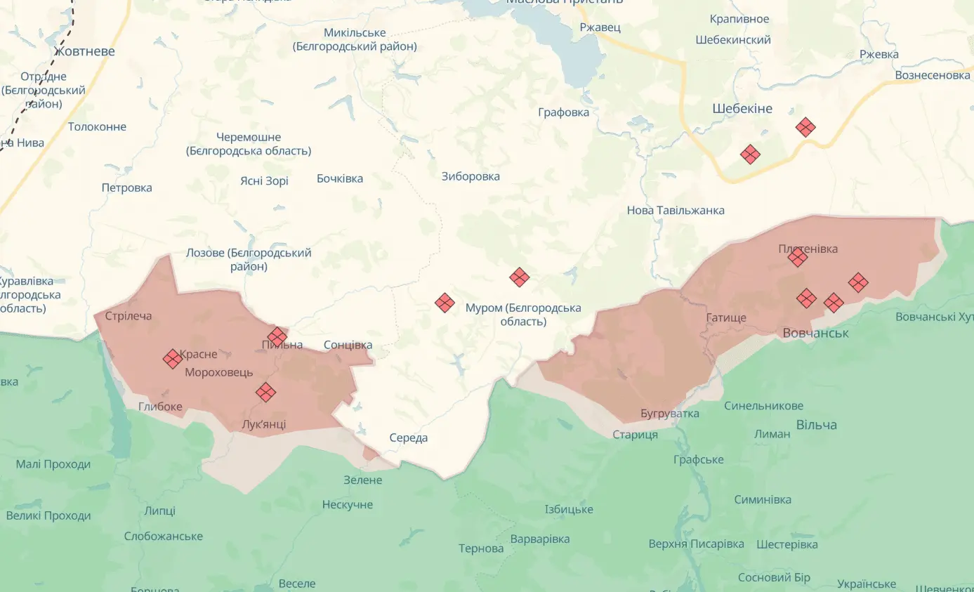 Карта бойових дій в Україні сьогодні – 17 липня 2025 року