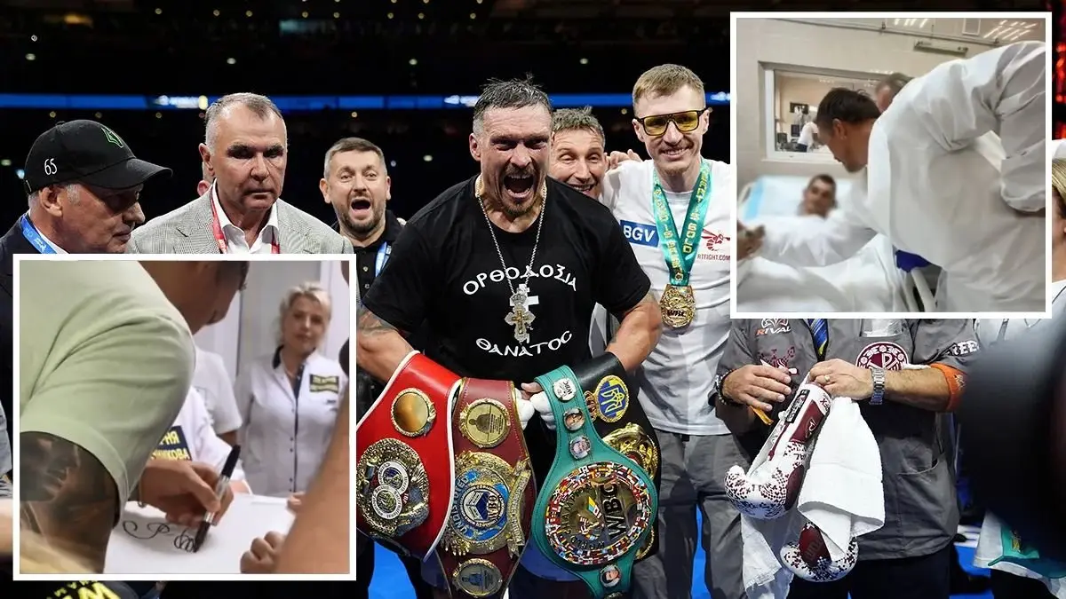 Боксер Олександр Усик відвідав поранених бійців у лікарні у Дніпрі