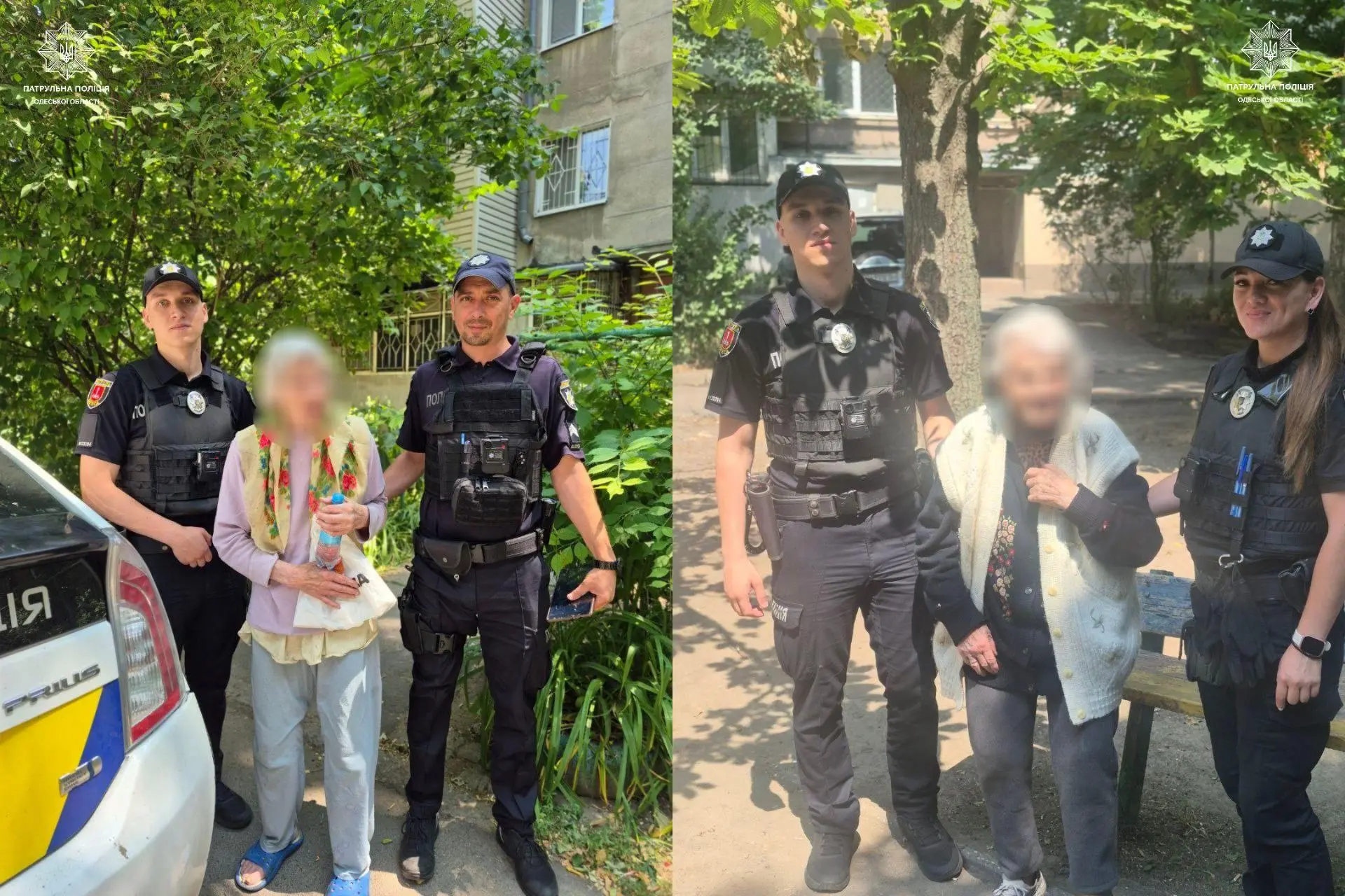 Одеські патрульні допомогли двом літнім жінкам, які загубилися
