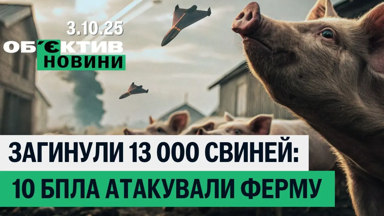 РФ атакувала газвидобуток і вбила 13 тисяч свиней – підсумки 3 жовтня