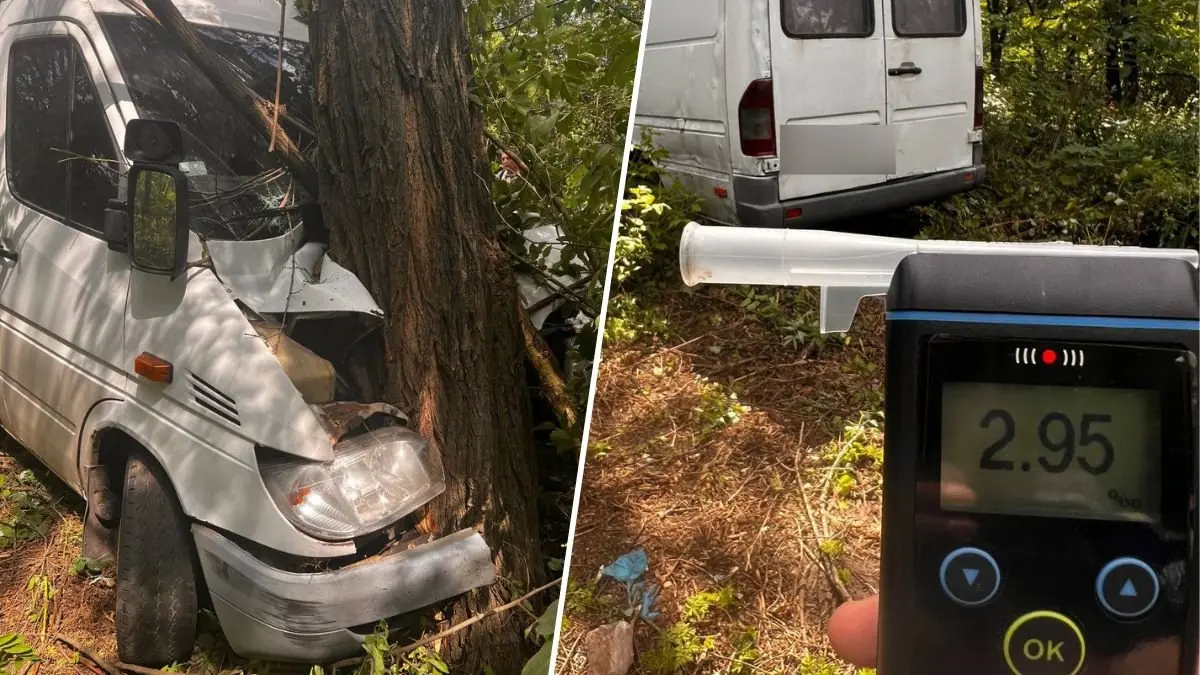 У Дніпрі п’яний водій Mercedes влетів в дерево, а кермувальник Tesla в комендантську годину перевищив норму алкоголю у 18 разів