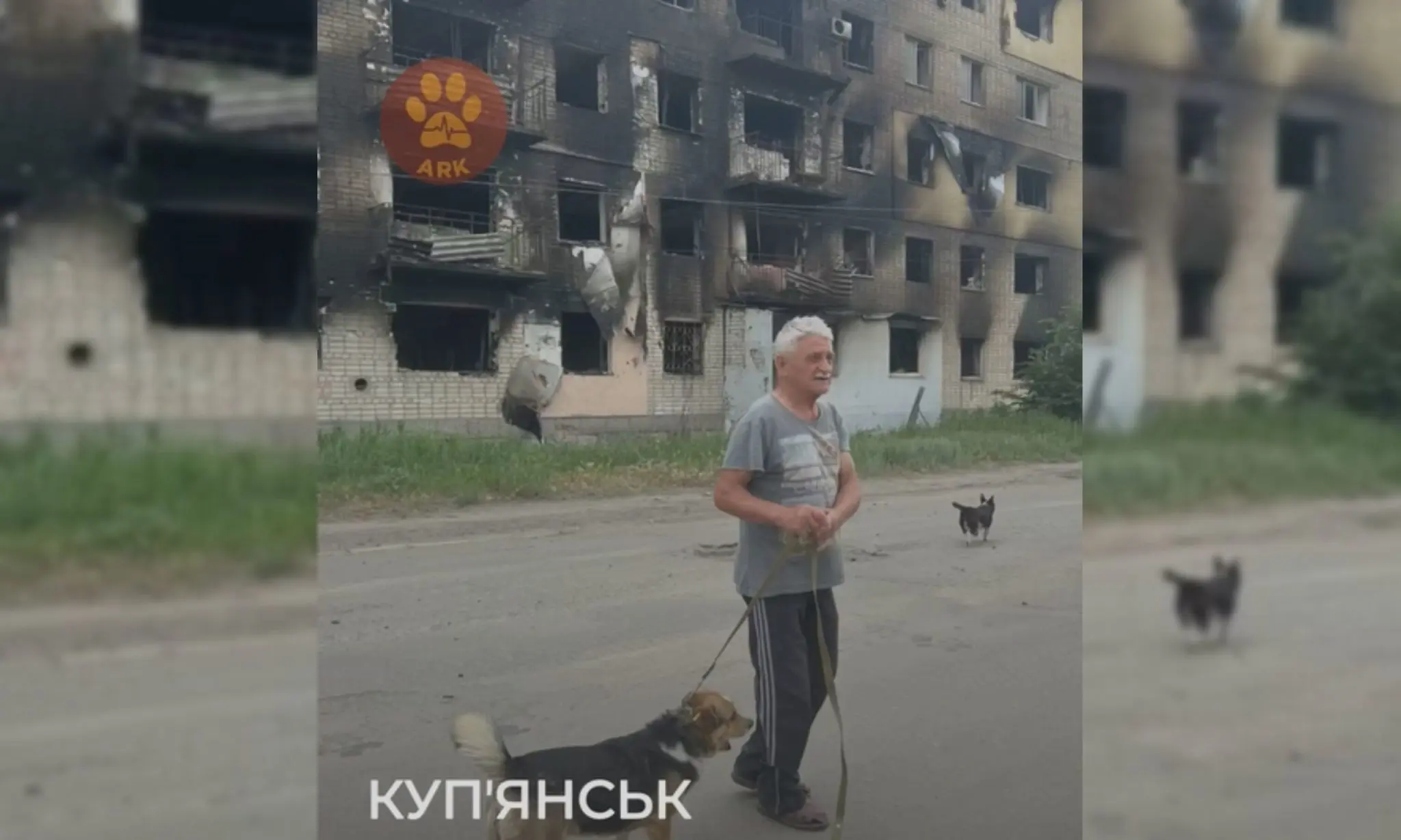 Житель Куп’янська лишився без дому, але не виїжджав, поки не евакуюють собак