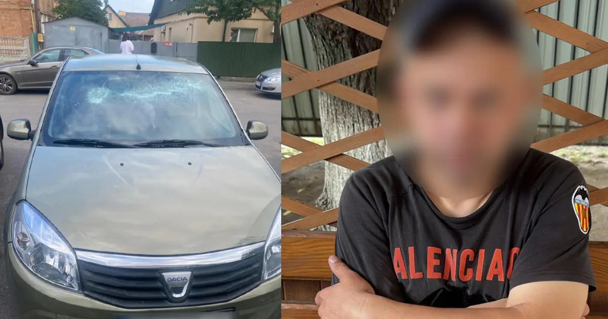 У Вінниці правопорушник побив скло і проколов шини чотирьох авто
