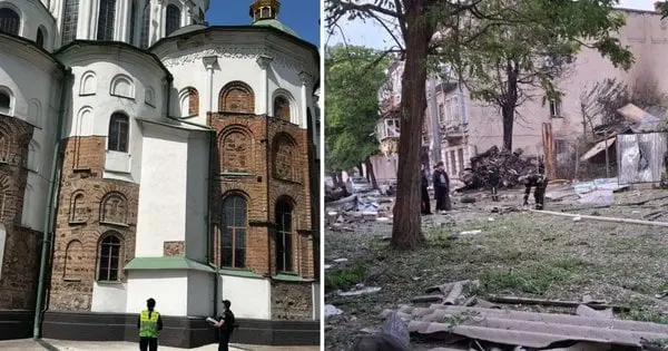 Під час нічної атаки росіяни пошкодили Софійський собор у Києві та Одеську кіностудію