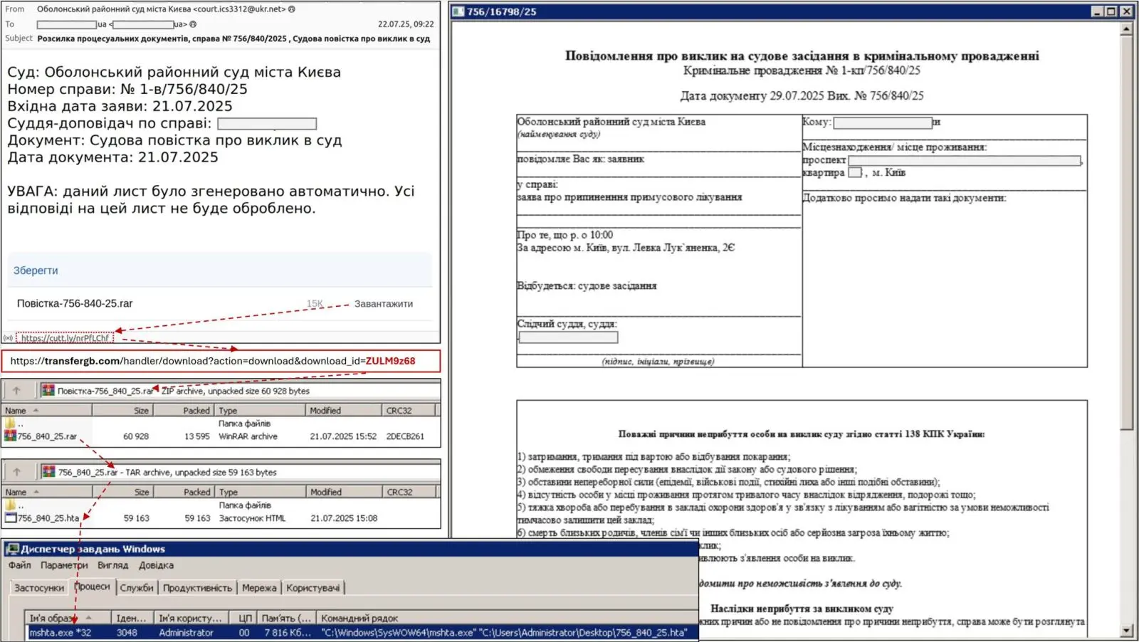 Українцям через e-mail розсилають судові повістки з вірусом