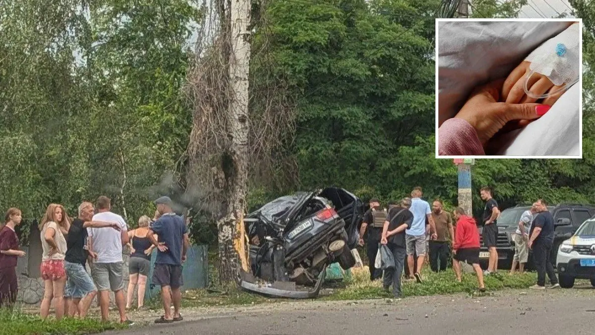 На в'їзді у Кам'янське п'яний водій BMW влетів у паркан та дерево: загинув пасажир, постраждала 11-річна дівчинка