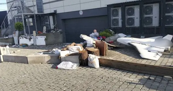 Під час повені з ресторану біля Львова вода винесла російський дрон