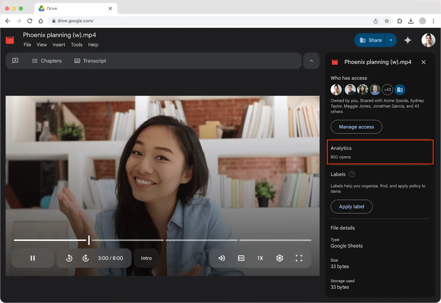 Google Drive покаже, скільки разів переглядали ваше відео