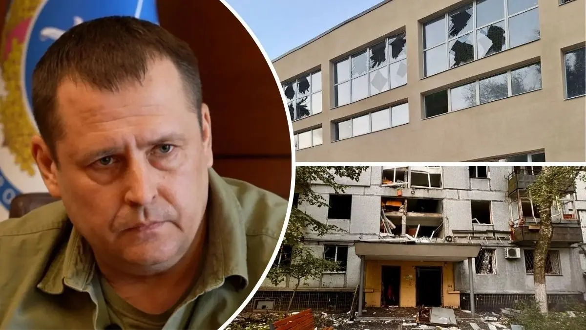Пошкоджені понад 22 будинки, 8 шкіл та дитсадків, гуртожитки і КП з тваринами: Філатов розповів про наслідки масованої атаки по Дніпру