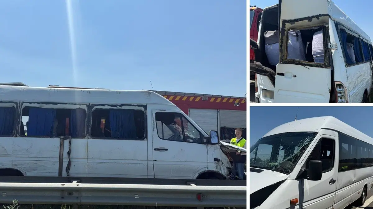 Постраждали четверо людей: у Дніпропетровській області маршрутка з пасажирами зіштовхнулась з Volkswagen та перекинулась