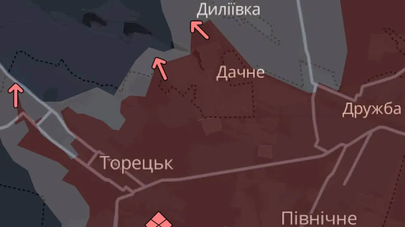 DeepState зафіксував просування військ РФ біля кількох населених пунктів Донеччини
