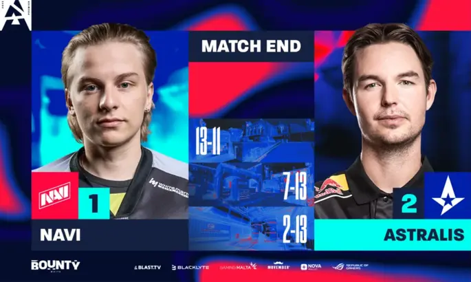 NAVI вылетели в 1/16 BLAST Bounty 2025 Season 2