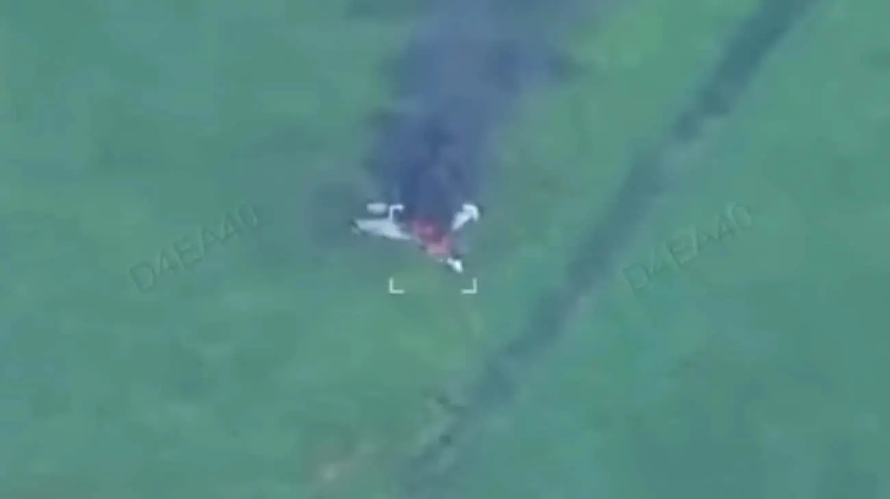 Повітряні сили показали, як палає знищений Су-35 ворога