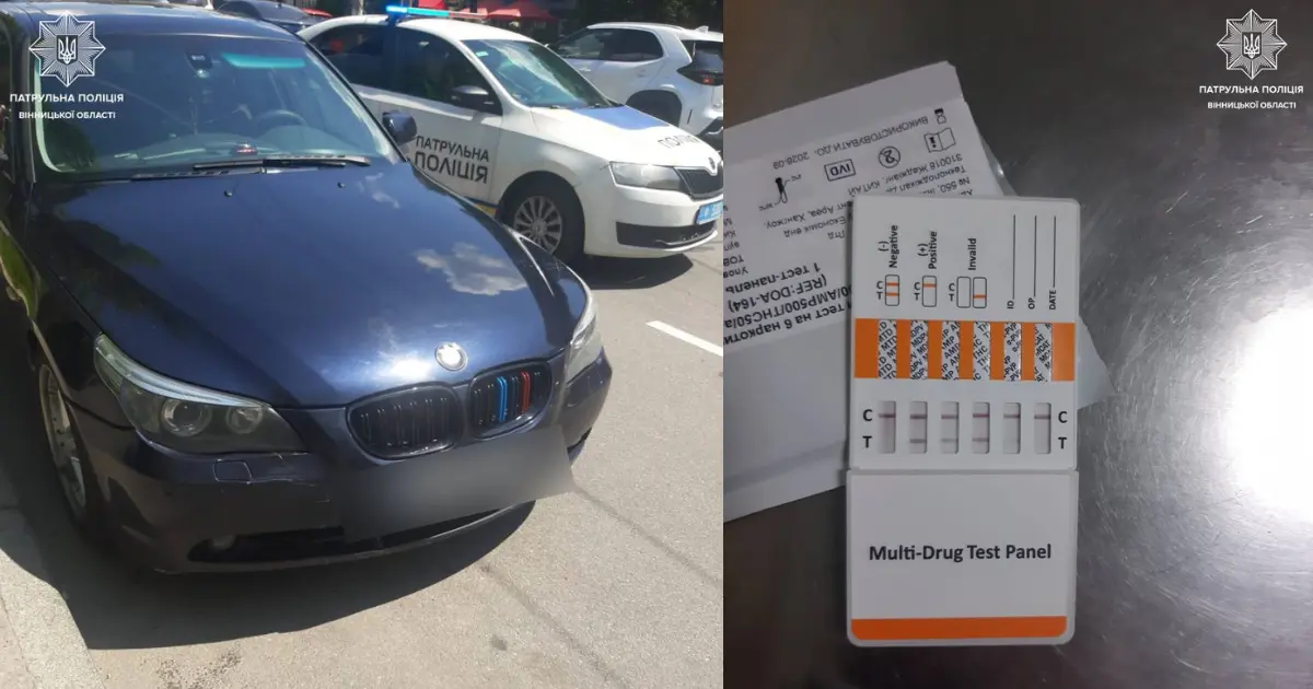 Позбавлений права керування та у наркотичному сп’янінні: у Вінниці зупинили водія за порушення ПДР