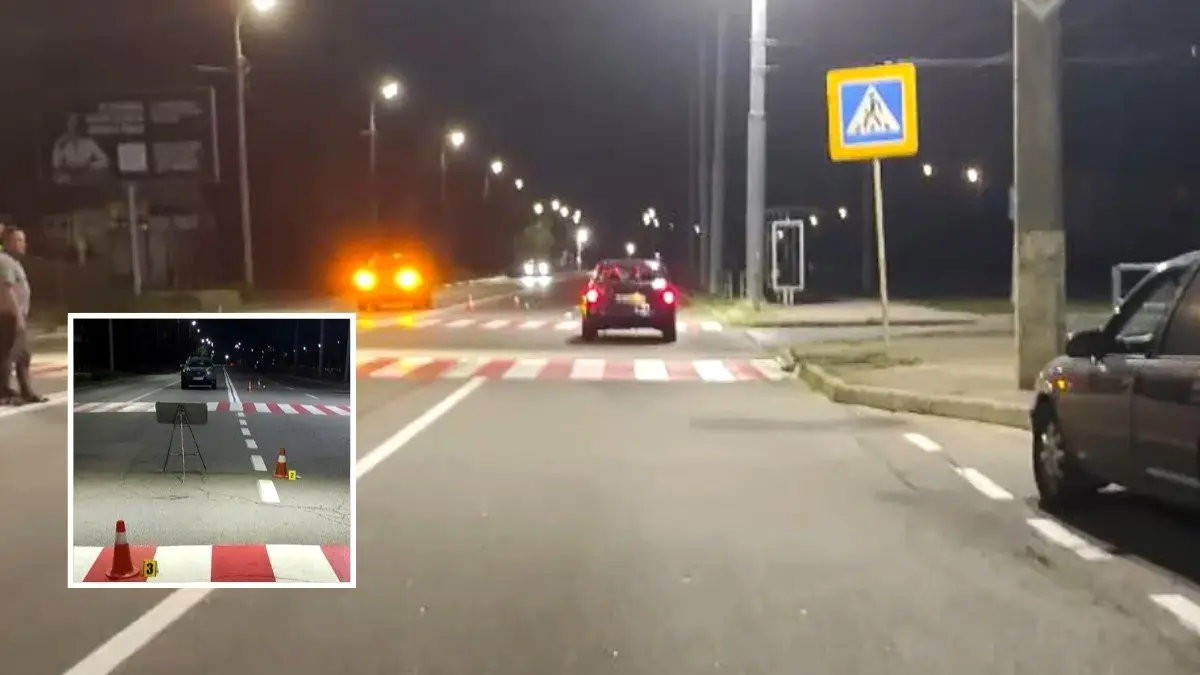 Відео моменту: у Кам'янському Opel збив жінку на пішохідному переході