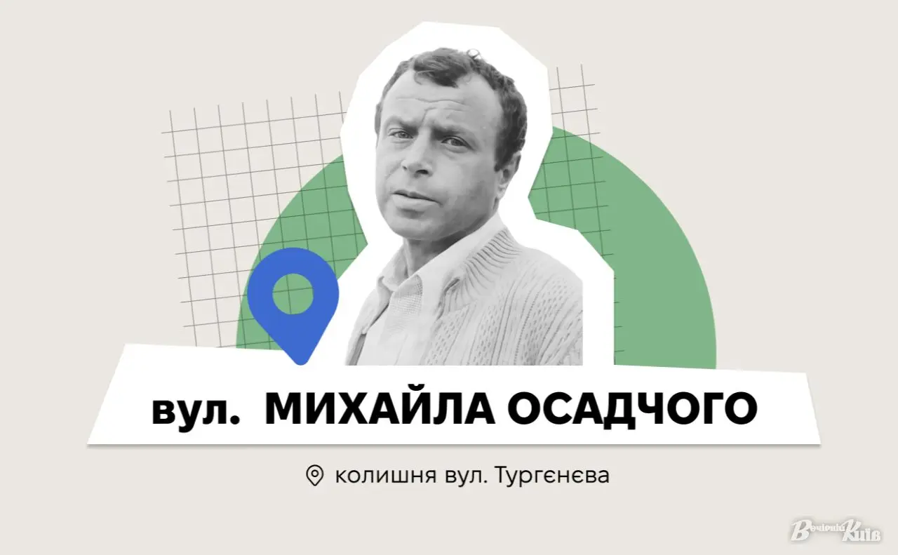 Український дисидент замість російського класика: на Троєщині з’явилася вулиця Михайла Осадчого