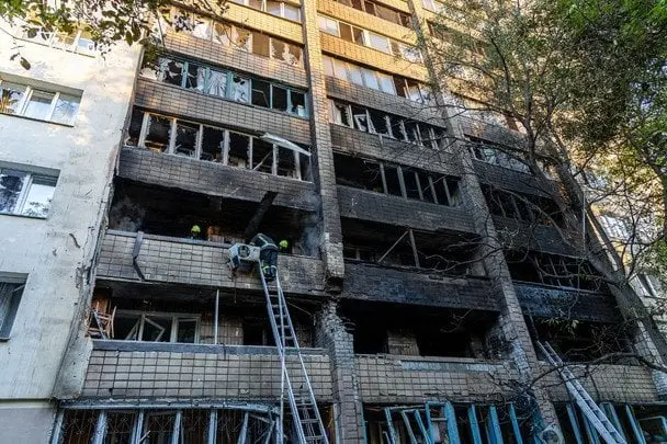 Київ всю ніч атакували російські дрони і балістика: фото наслідків
