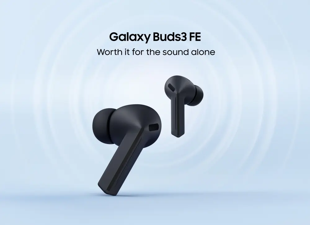 Samsung представила Galaxy Buds3 FE: культовий дизайн, покращений звук і підтримка Galaxy AI