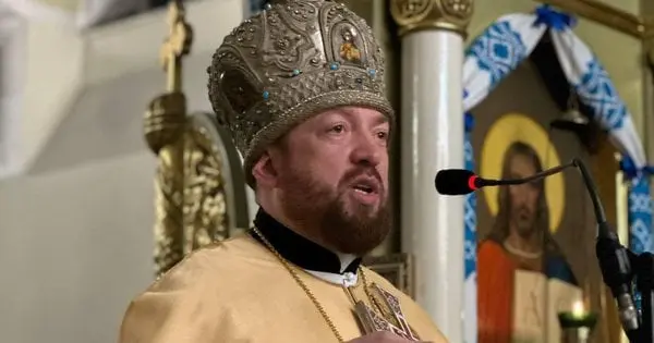 Архімандрит монастиря ПЦУ у Львові провів літургію у митрі російського святого