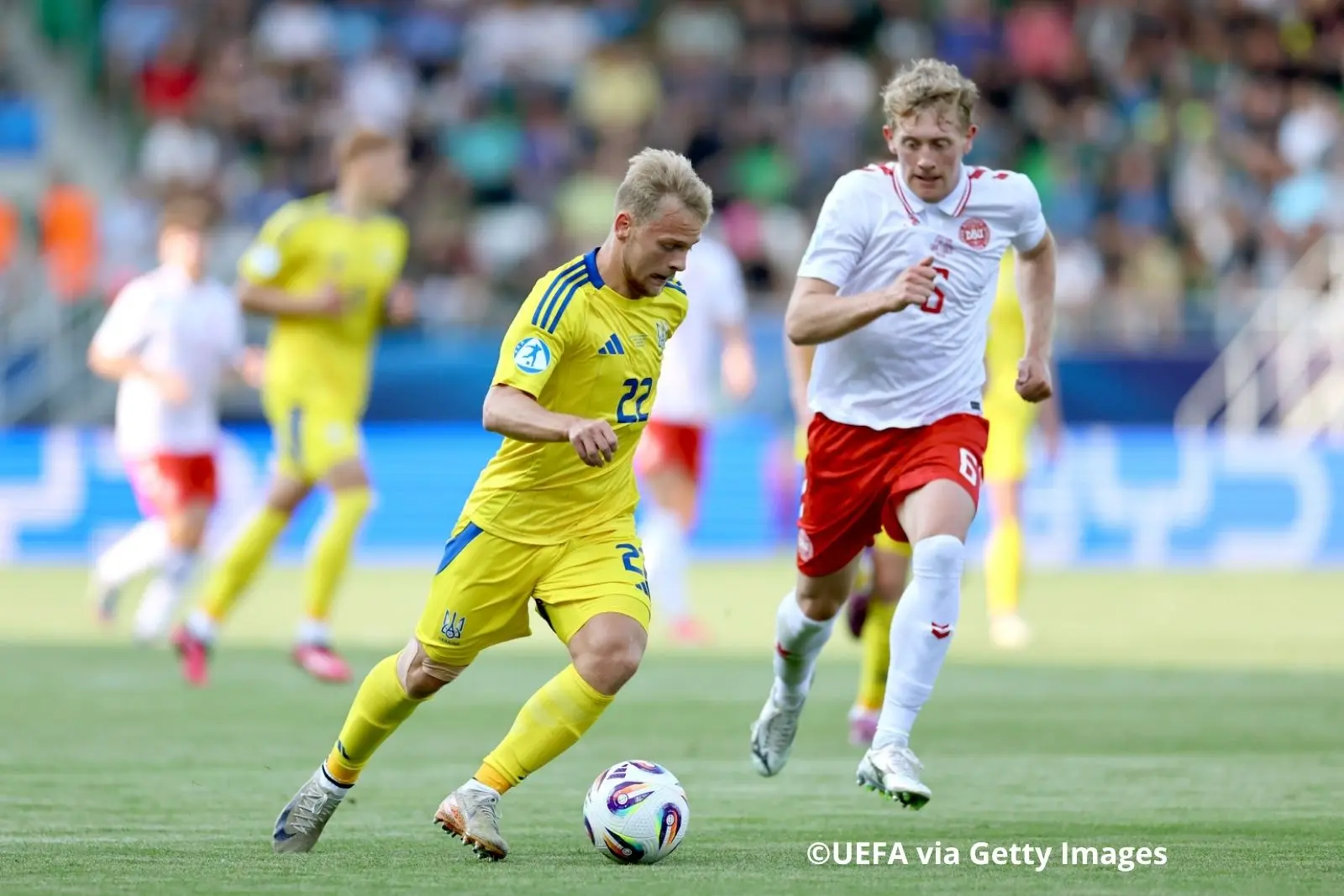 Україна (U21) поступається данцям на старті Євро-2025: дивитися відеоогляд