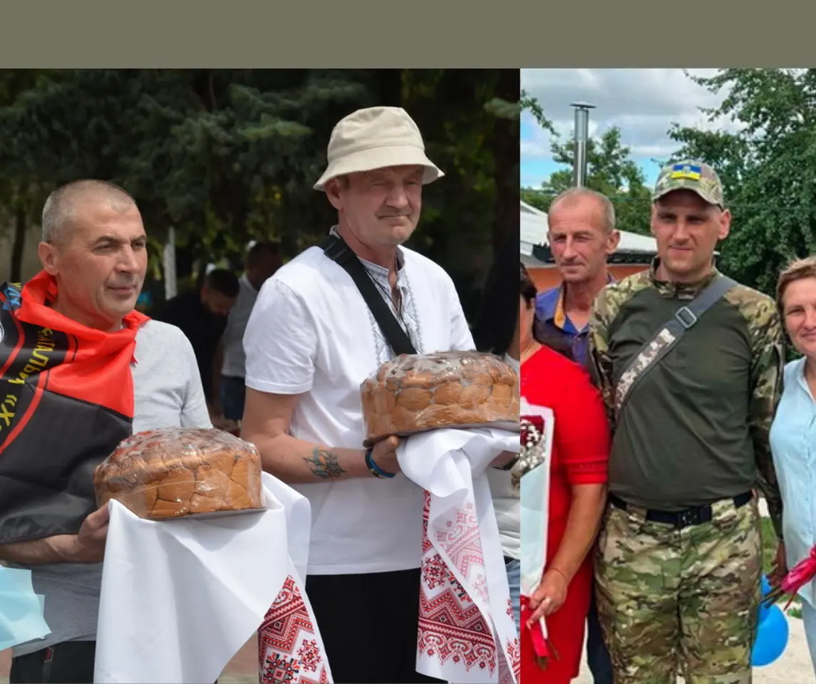 Рідні та односельчани зустріли трьох звільнених з полону захисників на Вінниччині