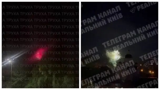У Бучі запустили салюти під час повітряної тривоги (відео)
