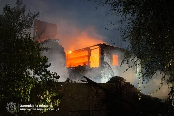 В ОВА показали наслідки атаки на Запоріжжя (фото)