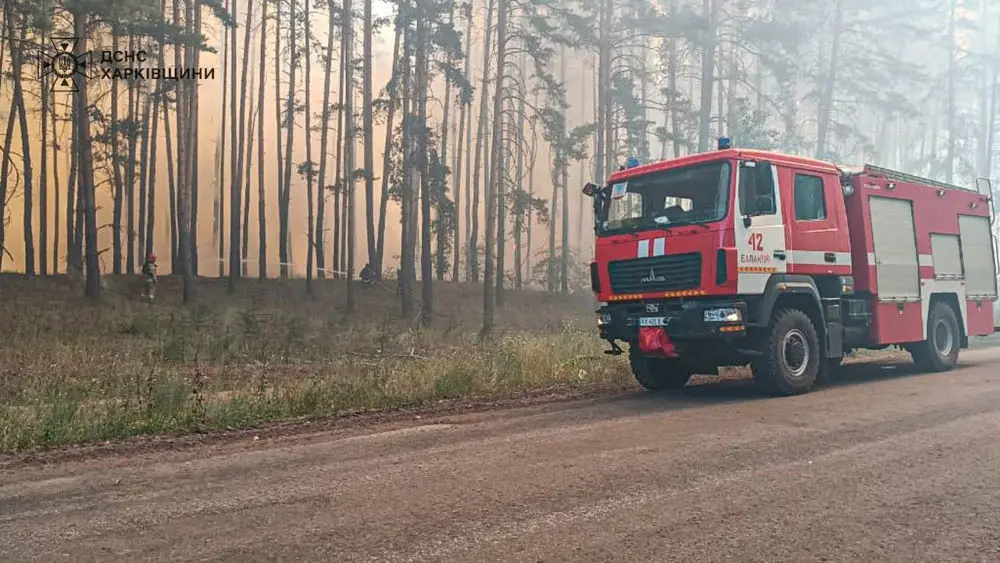 Рятувальники ліквідують 26 пожеж в природних екосистемах на Харківщині