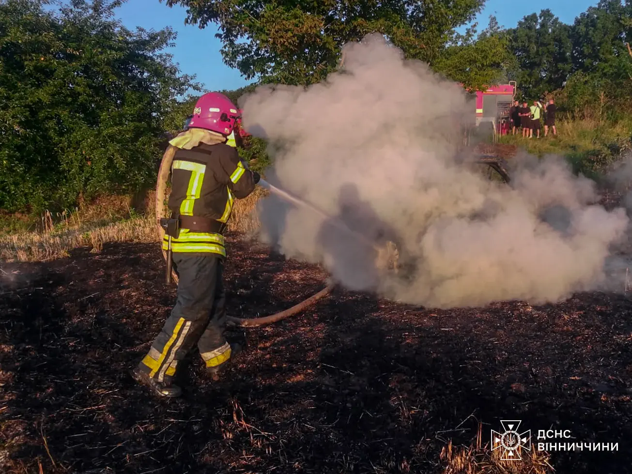 На Вінниччині вчора сталась пожежа на площі понад 1,2 гектара на відкритій території