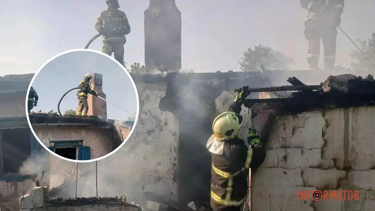 У Синельниківському районі горіла будівля