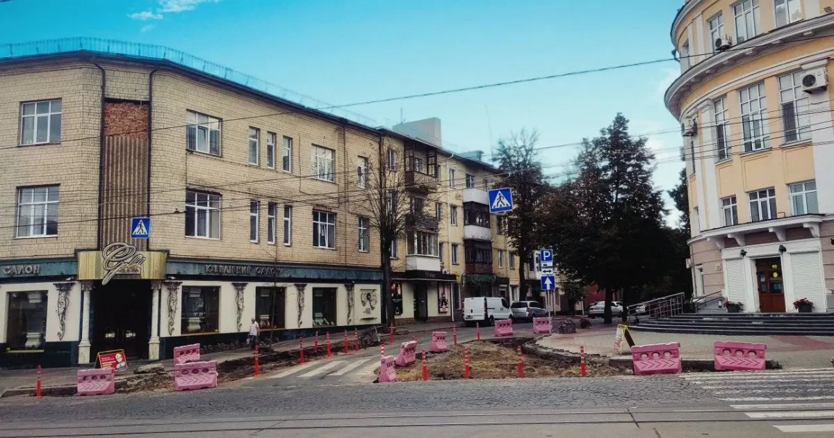 У Вінниці тимчасово огороджене перехрестя вулиць Соборна – Архітектора Артинова