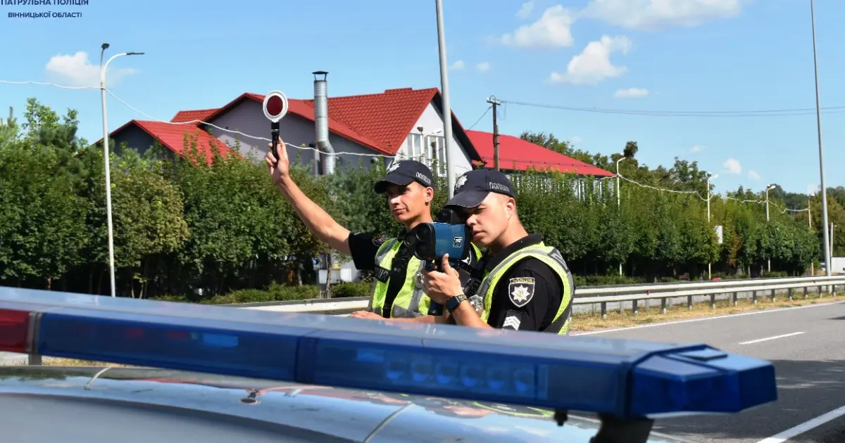 На Вінниччині у липні зафіксували понад 6 тисяч порушень водіями швидкісного режиму