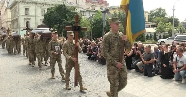 У Львові попрощалися із 12 загиблими у російському полоні бійцями 24-ї бригади